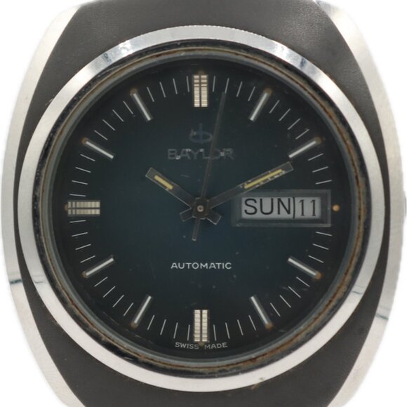 Vintage 38mm Baylor PVD & Steel Men\'s Automatic Wristwatch 2782 Swiss Steel